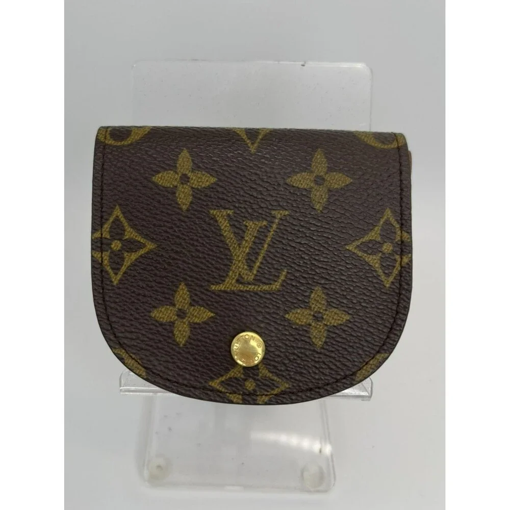 Authentic Louis Vuitton Monogram Porte Monnaie Gousset Coin Purse Wallet/110